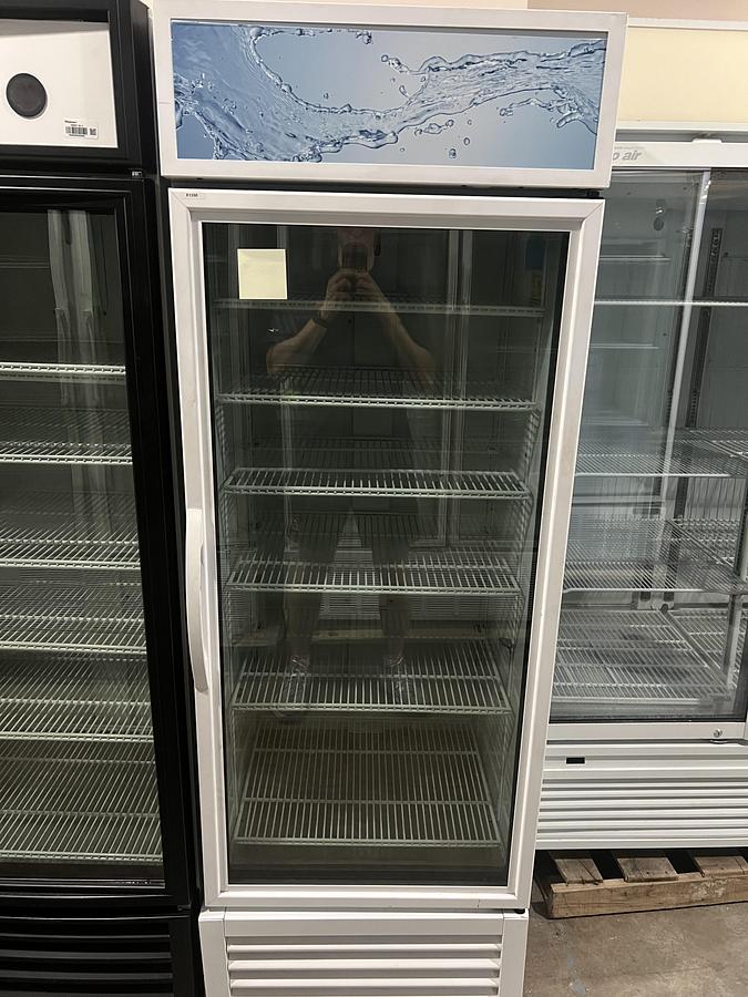 Refurbished ABS 1 Door Commercial Glass Merchandiser Refrigerator Reach-In Display Cooler