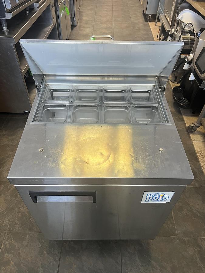 Used North Pole Refrigerated Prep Table – Commercial Stainless Steel Food Prep Station