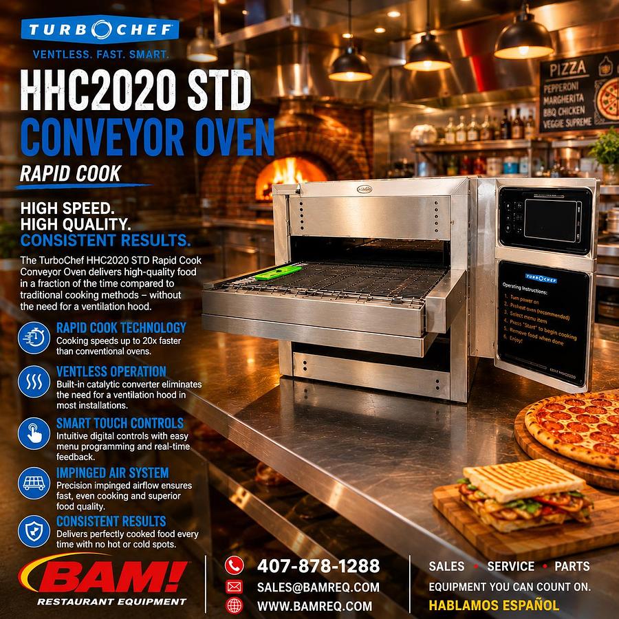 Used TurboChef HHC2020 STD Conveyor Oven, Rapid Cook