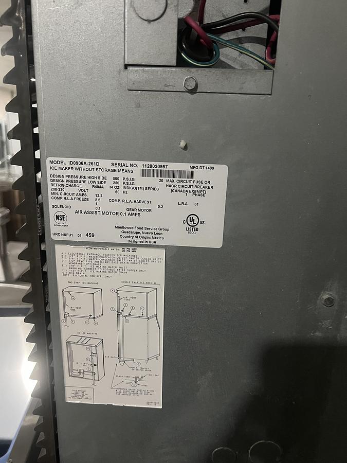 Refurbished Manitowoc 874 LB Commercial Ice Machine Head Stainless Steel Ice Maker Tested