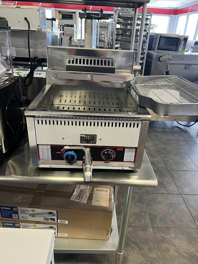 Refurbished Commercial Countertop Gas Fryer Stainless Steel Restaurant Deep Fryer w/ Drain