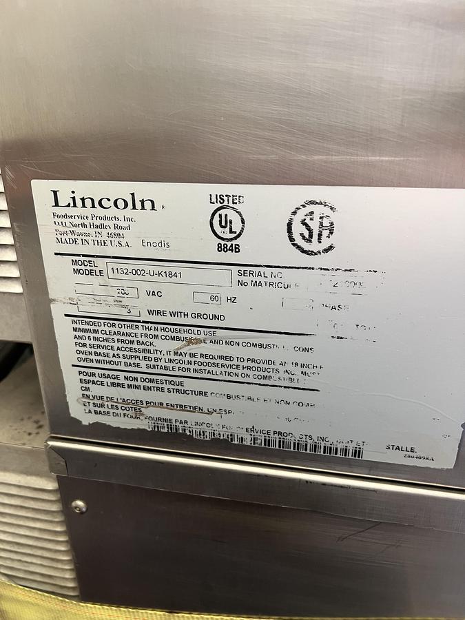Refurbished Lincoln Double Stack Electric Conveyor Pizza Oven Commercial Dual Deck