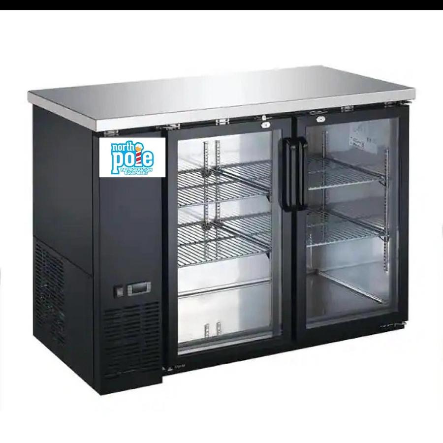 Elite 24″ Depth 48″ Two Glass Door Back Bar Refrigerator