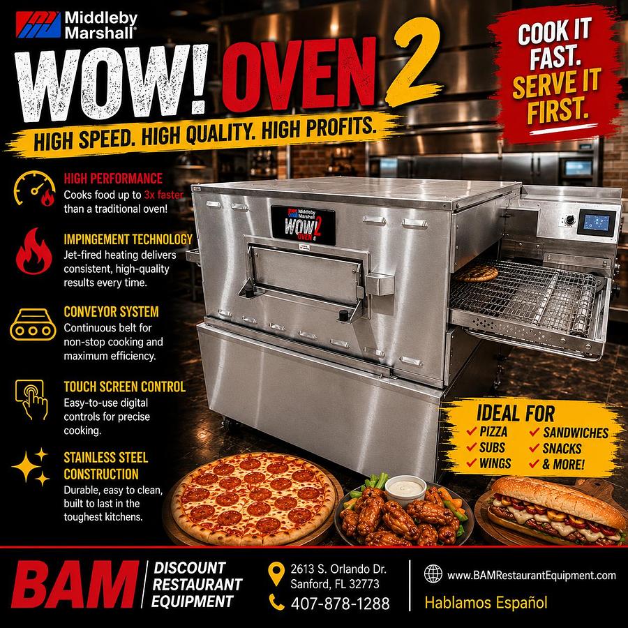 Refurbished Middleby Marshall WOW! Oven 2 High-Speed Impingement Conveyor Oven – Touchscreen Controls – Commercial Pizza & Restaurant Oven