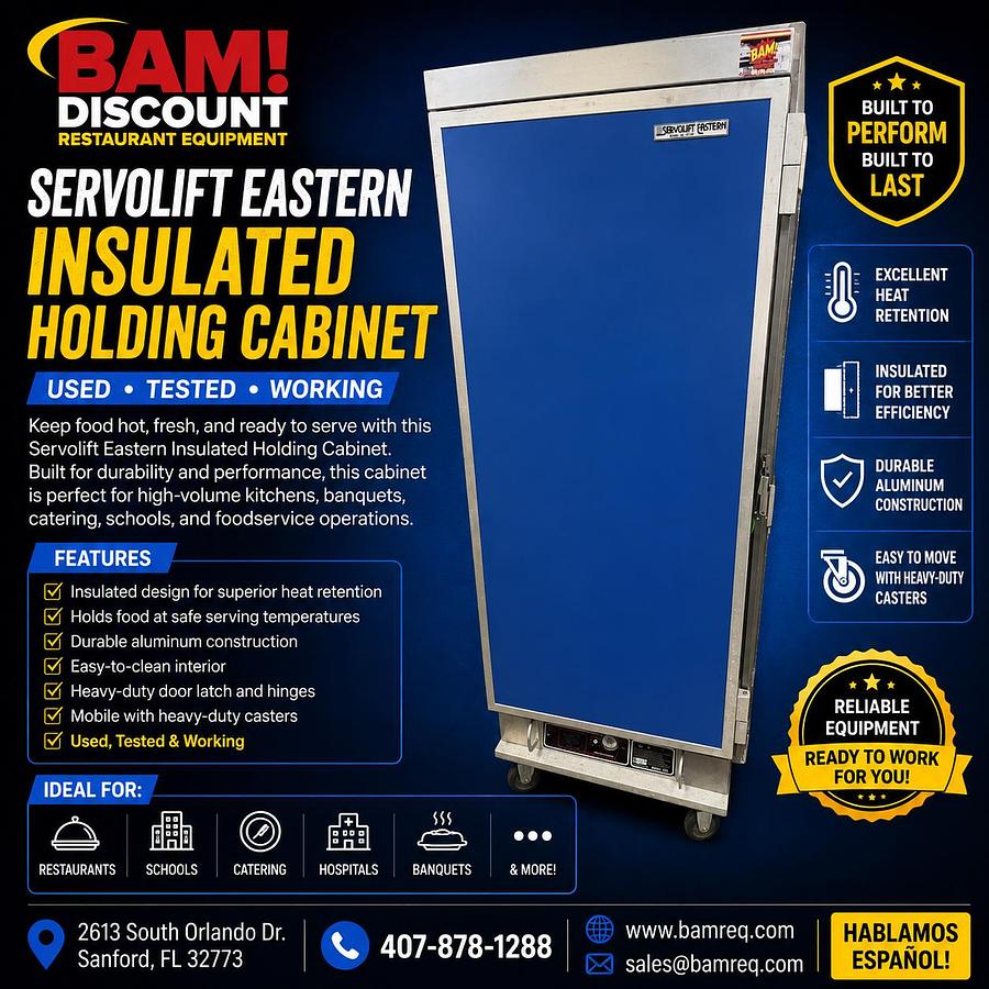 Used Servolift Eastern Insulated Holding Cabinet Mobile Heated Food Warmer