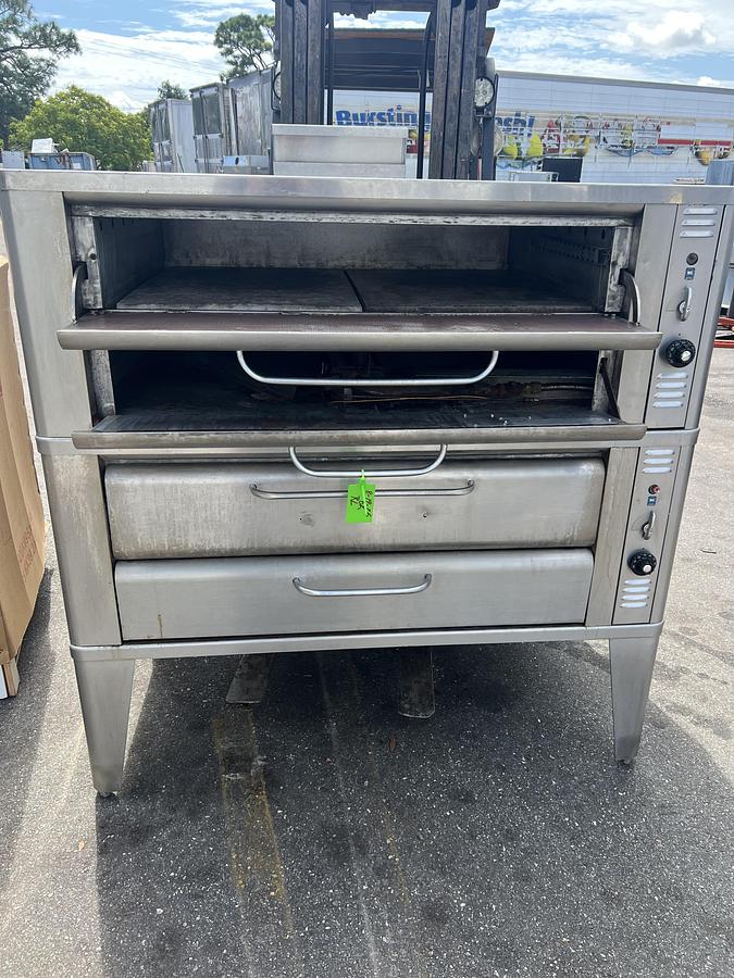 Refurbished Blodgett 961 Double Stack Natural Gas Deck Oven 