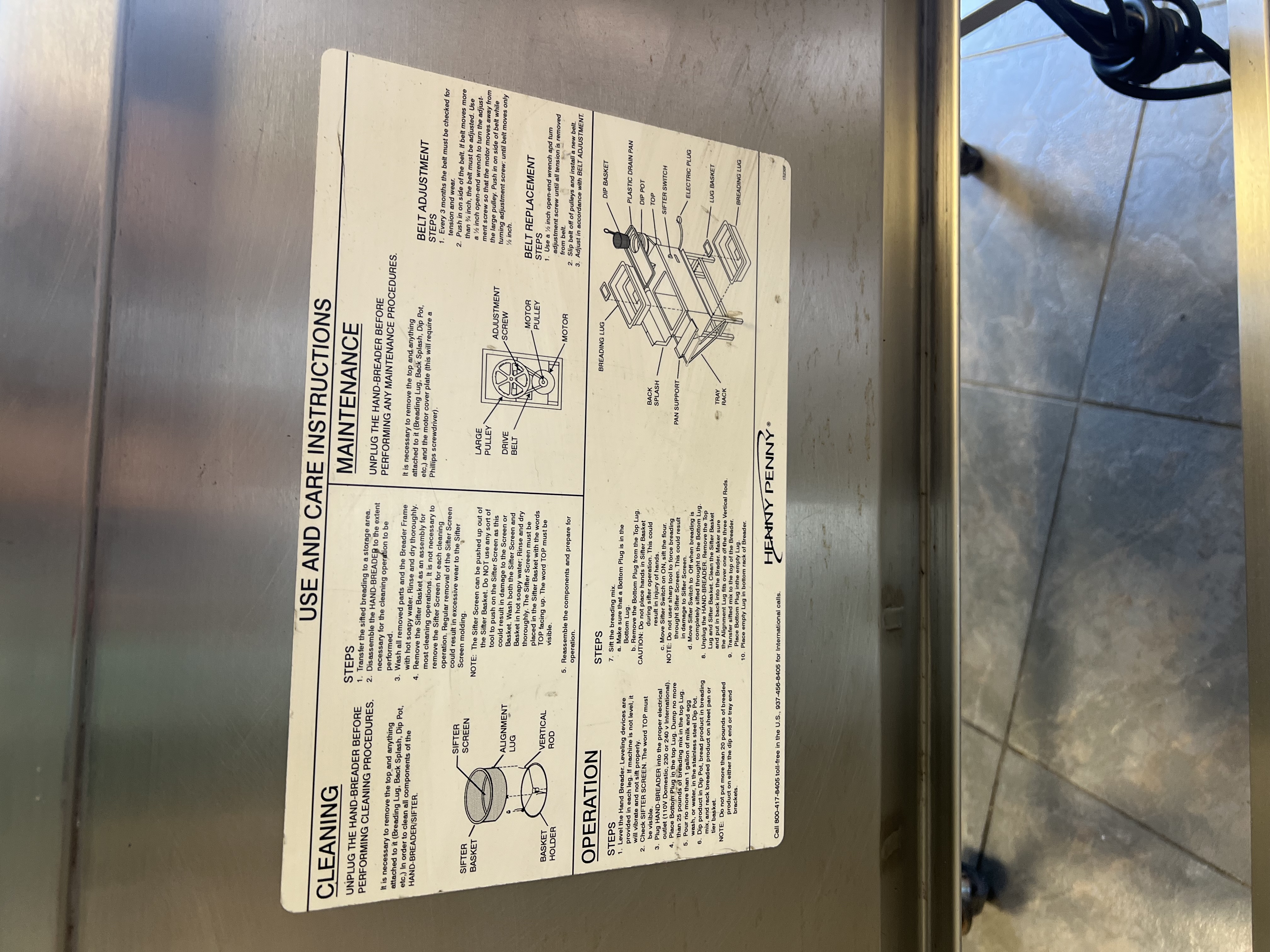 Refurbished Henny Penny Commercial Stainless Steel Breading Cart / Breading Station