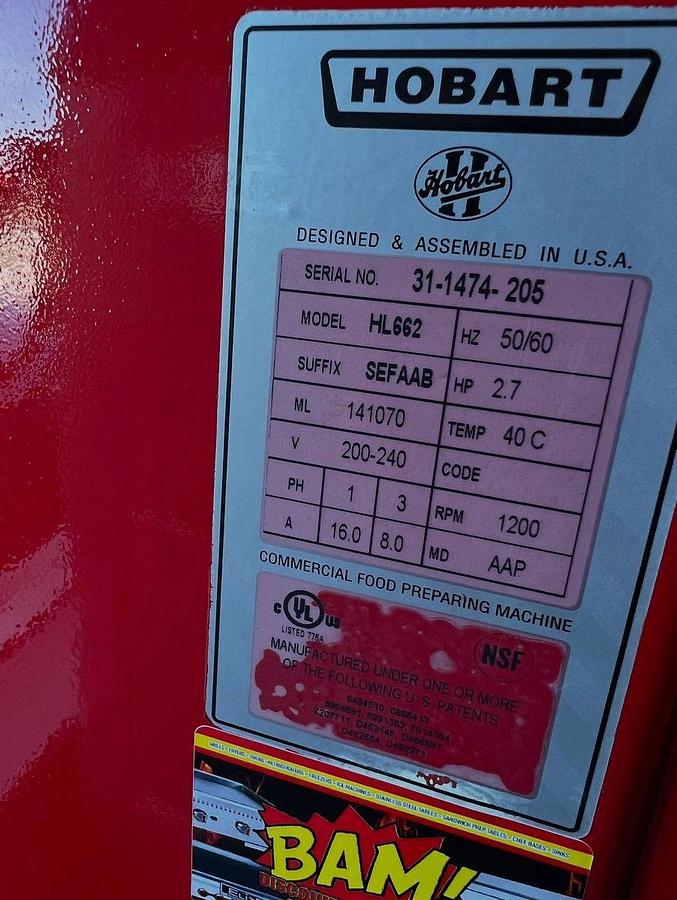 Used Hobart Legacy+ HL662-1STD 60 Qt. Planetary Floor Pizza MixerHobart Legacy+ HL662-1STD 60 Qt. Planetary Floor Pizza Mixer