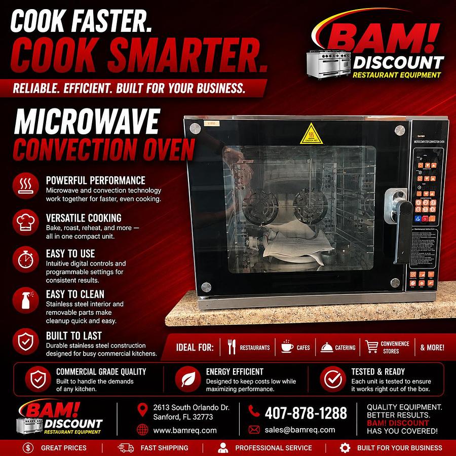 Used Commercial Microwave Convection Oven Programmable Digital Countertop Oven