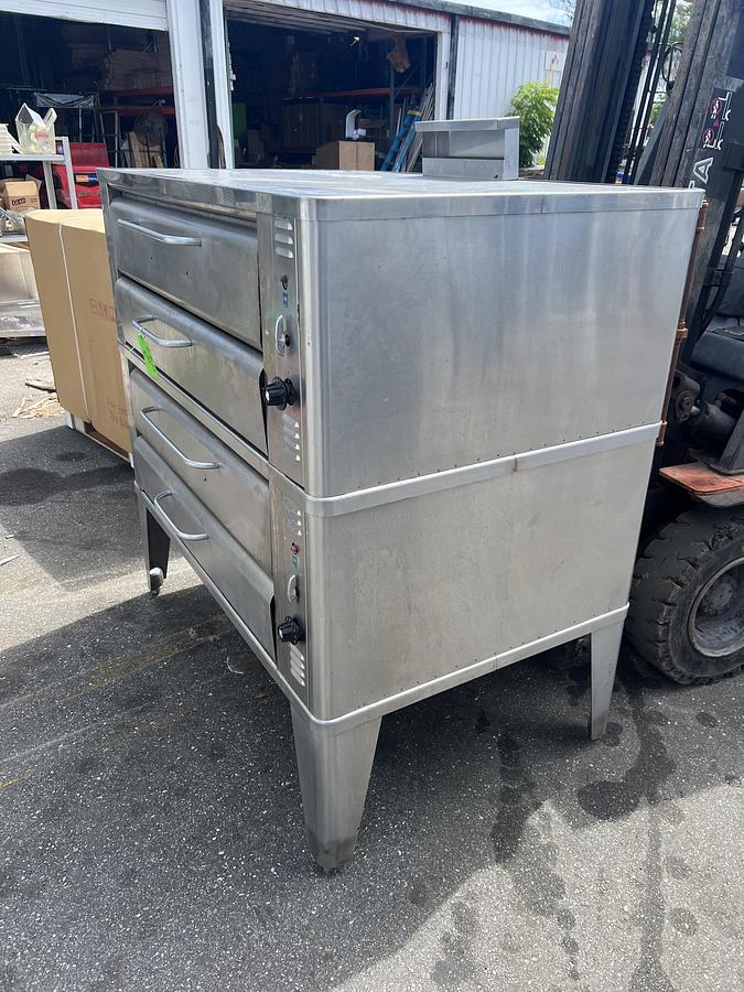 Refurbished Blodgett 961 Double Stack Natural Gas Deck Oven 