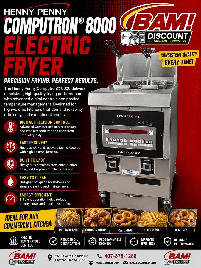 Used Henny Penny Computron 8000 Commercial Electric Fryer