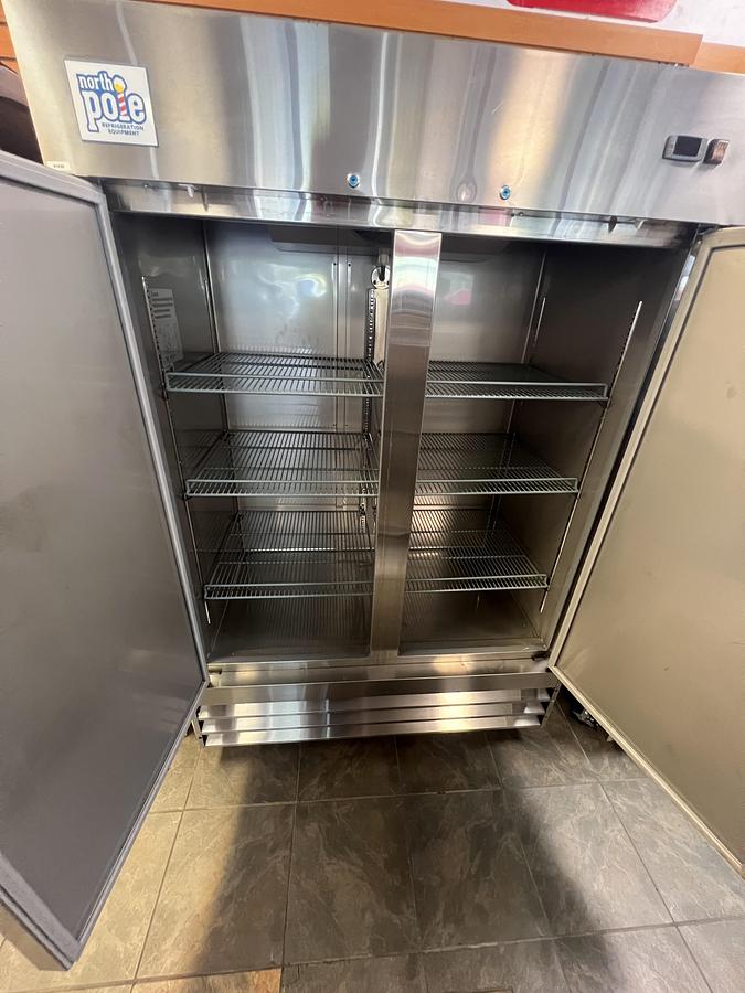 Used North Pole 2 Door Commercial Reach-In Refrigerator Stainless Steel Tested