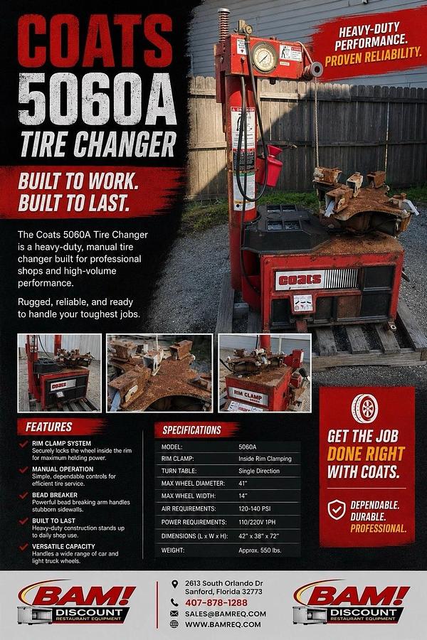Used COATS 70X-AH-1 Tire Changer - Pulled From Working Location