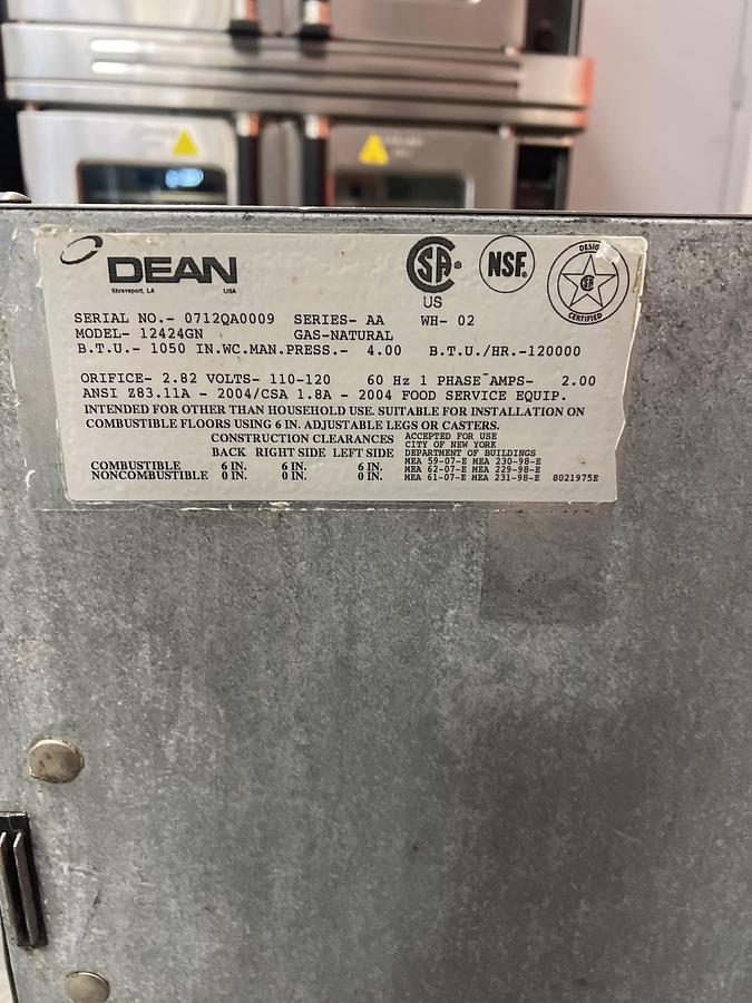 Used Dean Commercial Gas Fat Fryer with Built-In Filter System