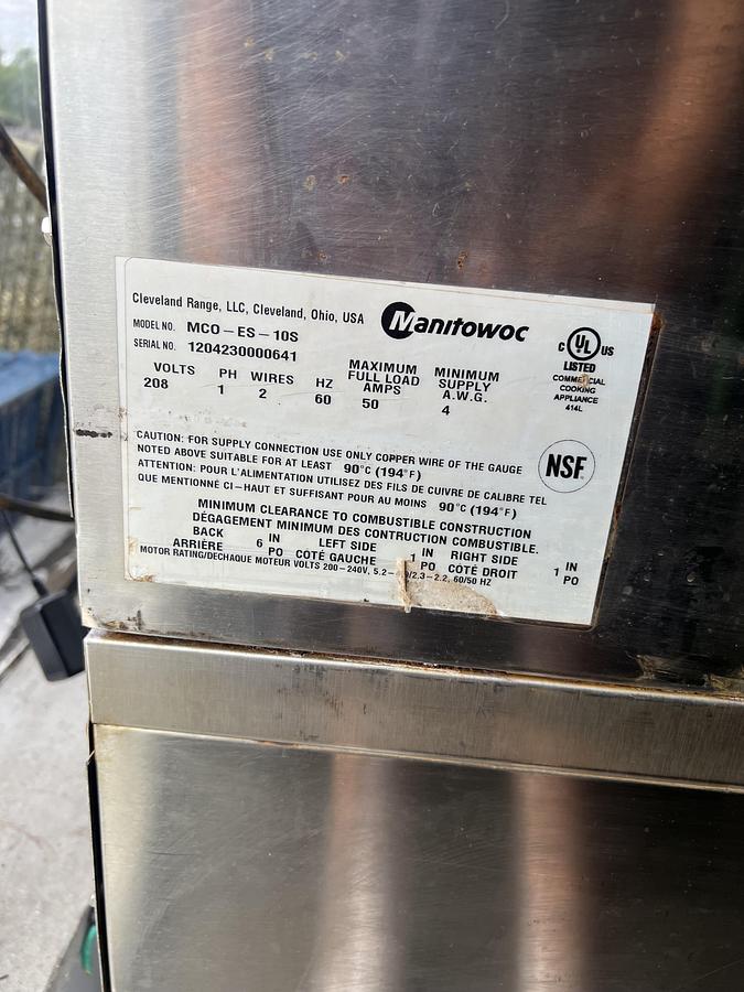 Used Garland Master 200 Double Deck Electric Steamer Oven Commercial Cooker
