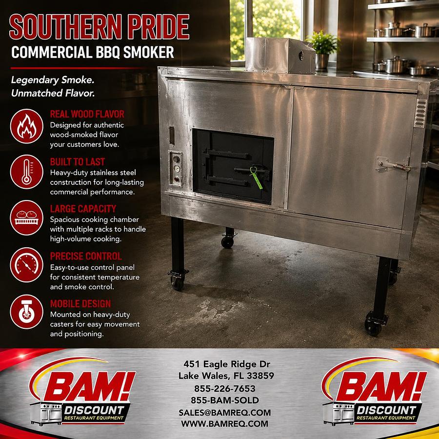 Refurbished Southern Pride Commercial BBQ Smoker Oven – Large Capacity Stainless Steel