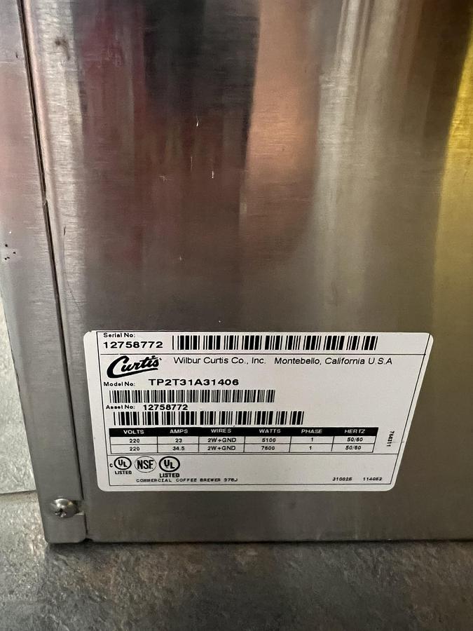 Used Curtis ThermoPro Commercial Coffee Brewer Digital Dual Batch Brewing System