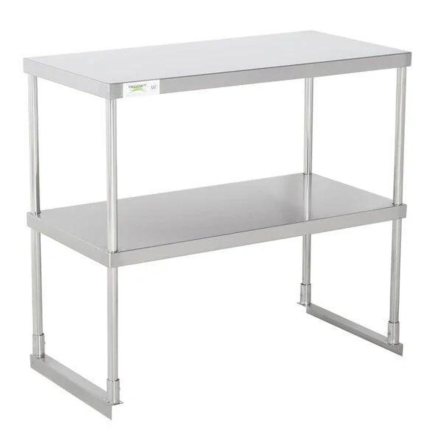 Elite Stainless Steel Double Deck Overshelf - 18" x 48"