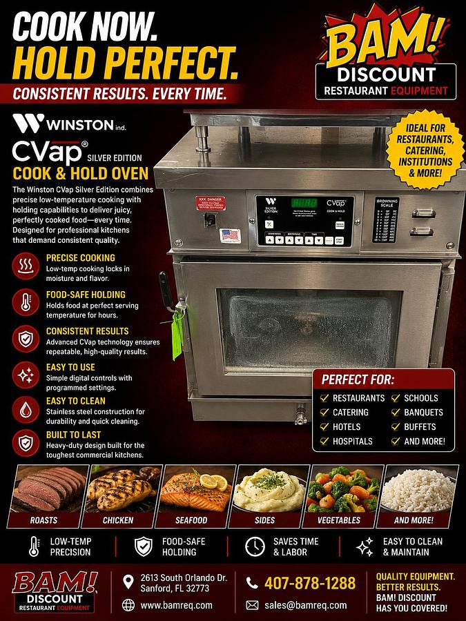 Used Winston CVap Silver Edition Cook & Hold Oven