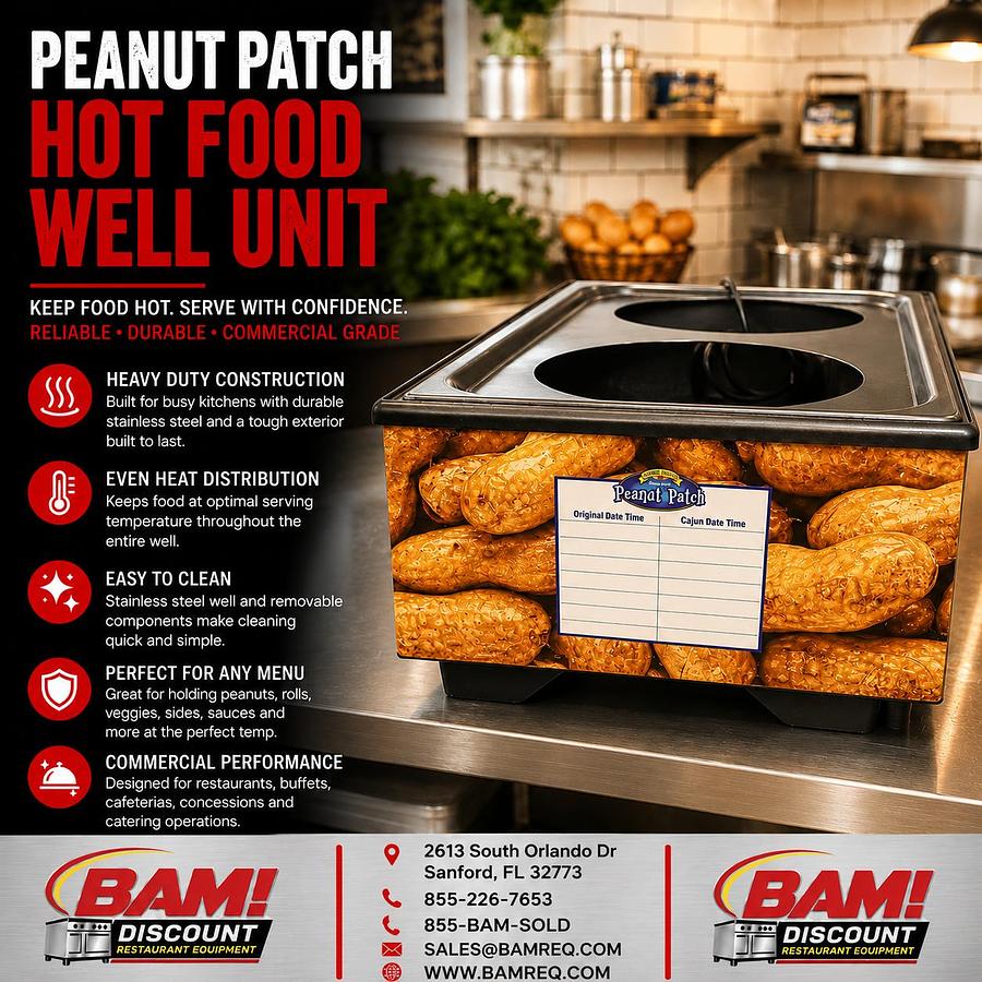 Used Peanut Patch Commercial Hot Food Well Warmer 2 Pot Countertop Holding Unit