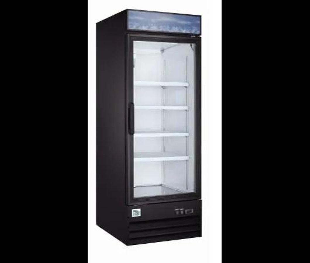 Elite 23.5 Cu. Ft. Single Door Glass Freezer – Black