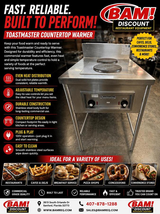 Used Toastmaster Commercial Countertop Food Warmer