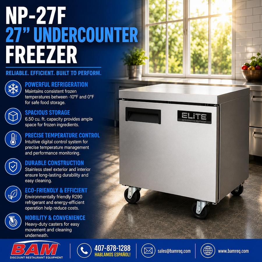 Elite NP-27F 27" Undercounter Freezer