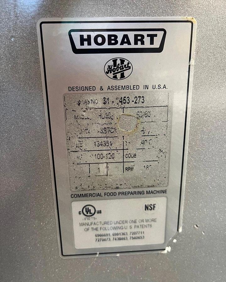 Used Hobart HL400-1 Legacy 40-Quart 3-Speed 1 1/2 HP All-Purpose Commercial Planetary Mixer With Attachment, 200-240 Volts, 1-phaseHobart HL400-1 Legacy 40-Quart 3-Speed 1 1/2 HP All-Purpose Commercial Planetary Mixer With Attachment, 200-240 Volts, 1-...