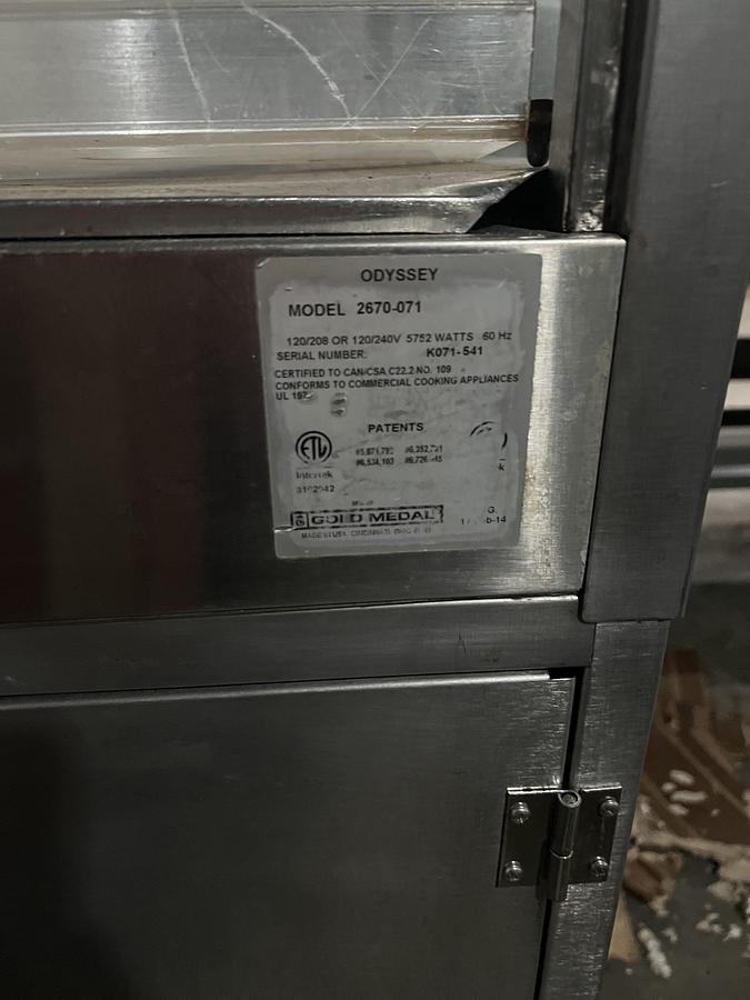 Used Commercial Popcorn Machine w/ Kettle & Storage Cabinet