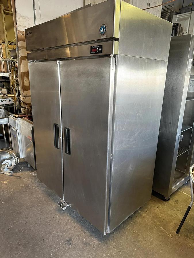 Used Commercial Refrigerator Reach-In Two door Stainless Steel By Hoshizaki- 120v