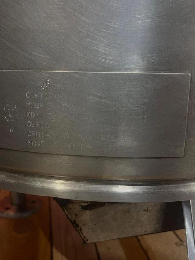 Used Cleveland KGL25 25 gal Steam Kettle - Stationary, 2/3 Jacket, Natural GasCleveland KGL25 25 gal Steam Kettle - Stationary, 2/3 Jacket, Natural Gas