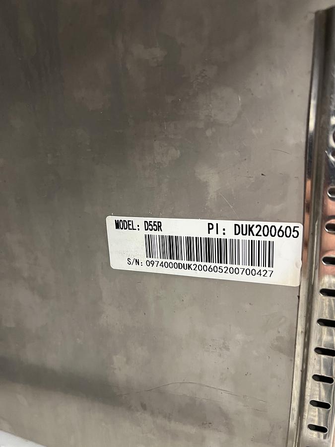 Used Dukers Two Door Reach-In Refrigerator – Commercial Upright Refrigerator – Stainless Steel – 115V