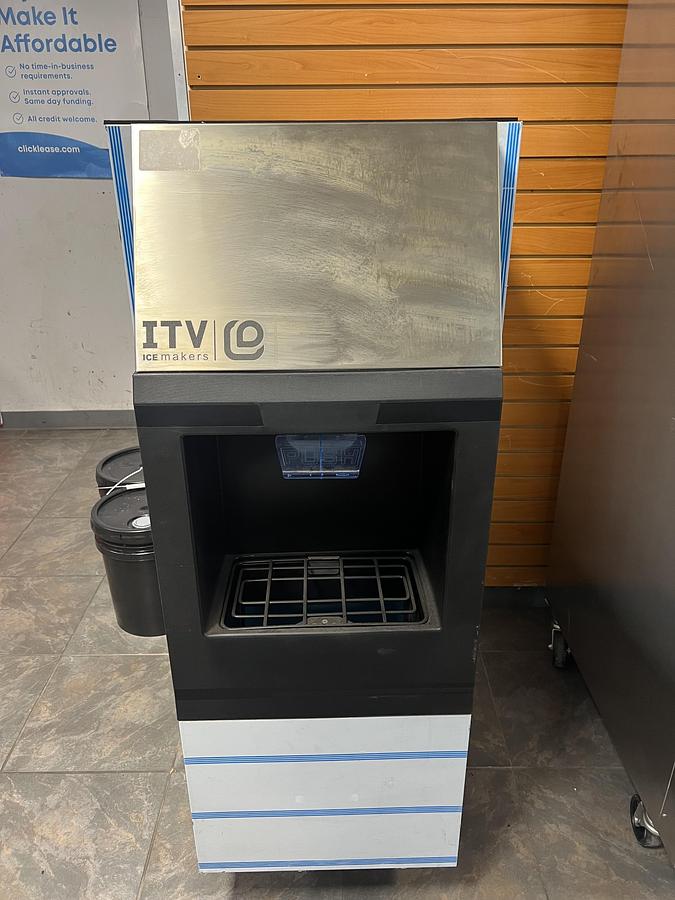 Used ITV Commercial Ice Dispenser Ice Maker Bin Combo Restaurant Beverage Station