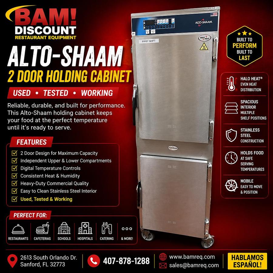 Used Alto-Shaam Halo Heat 2-Door Heated Holding Cabinet – Commercial Food Warmer
