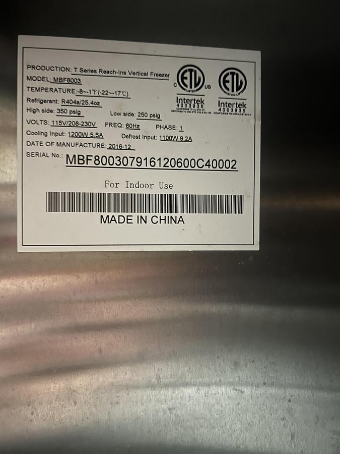 Refurbished Atosa 3 Door Commercial Reach-In Freezer Stainless Steel Heavy Duty