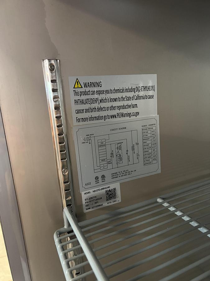 Used North Pole 2 Door Commercial Reach-In Refrigerator Stainless Steel Tested