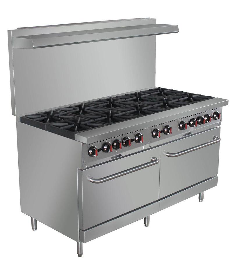 Elite E10-N 60" 10-Burner Range with 2 Ovens | Natural Gas