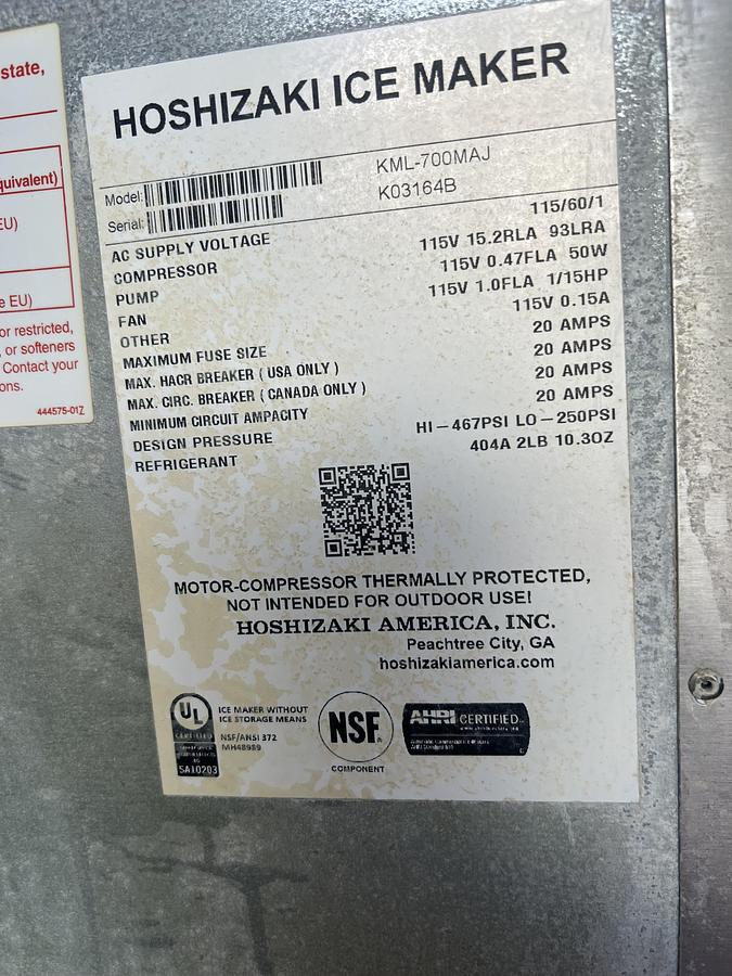 Refurbished Hoshizaki 662 Lb Commercial Ice Machine Head Air Cooled Crescent Cube