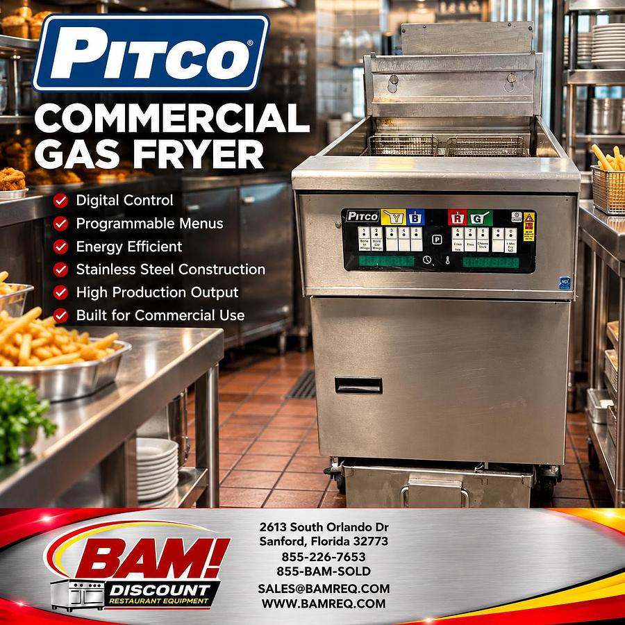 Refurbished Pitco Commercial Gas Deep Fryer