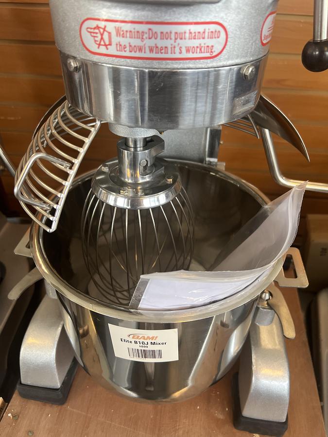 Used Elite B10J 10 Qt Commercial Planetary Mixer w/ Bowl, Hook, Whip & Paddle