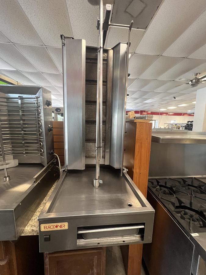 Used Eurodyner Commercial Gas Gyro Broiler Shawarma Machine Tested Working
