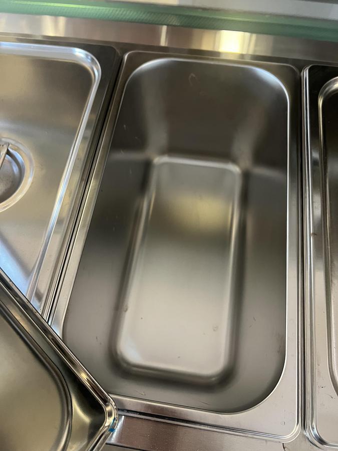Used Commercial 6-Pan Stainless Steel Countertop Food Warmer