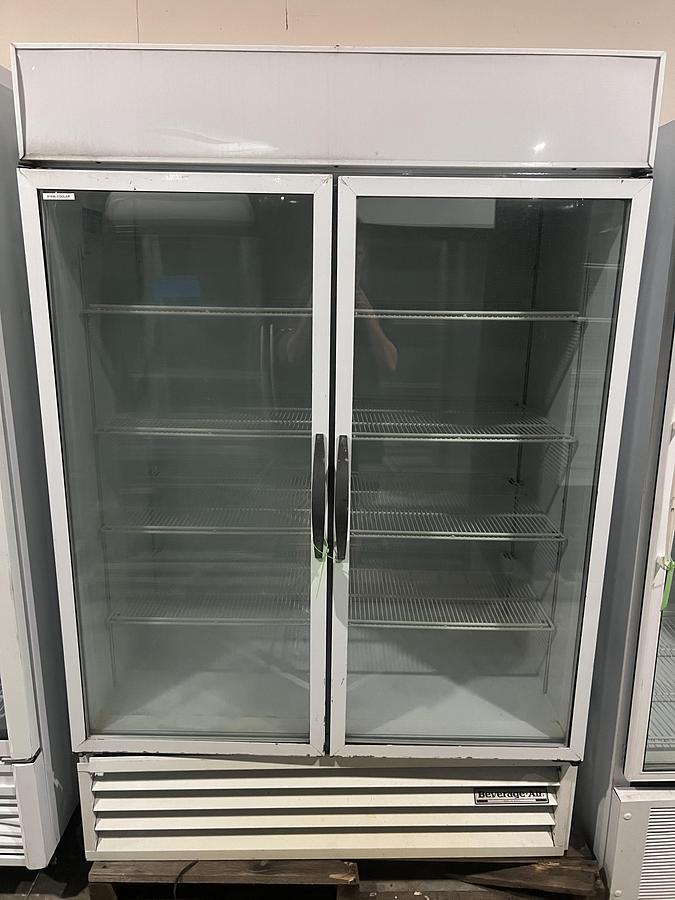 Refurbished Beverage-Air 2 Door Glass Merchandiser Commercial Refrigerator Reach-In Cooler