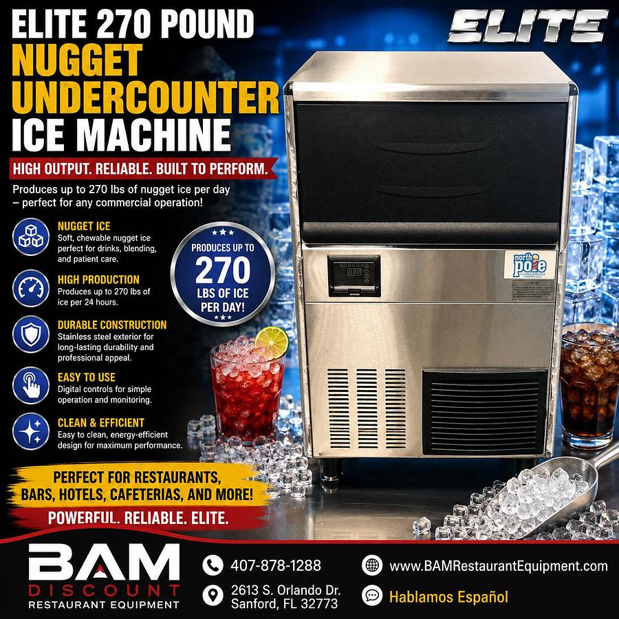 Elite 270 Pound Nugget Undercounter Ice Machine