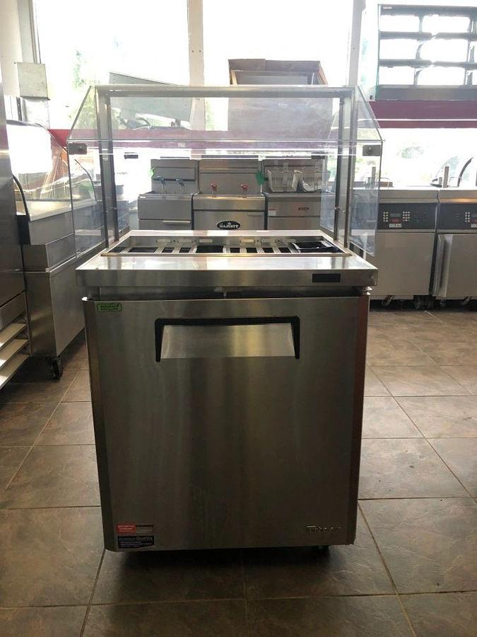 Used Turbo Air 27 1/2" Sandwich/Salad Prep Table w/ Refrigerated Base, 115vTurbo Air 27 1/2" Sandwich/Salad Prep Table w/ Refrigerated Base, 115v