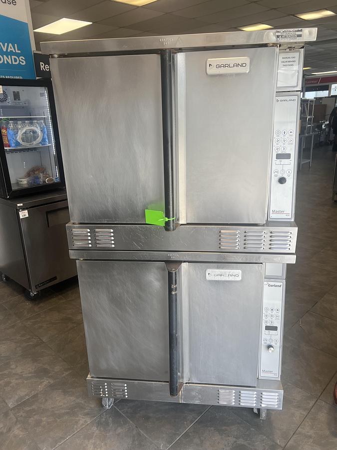 Used Garland Master 450 Double Stack Natural Gas Convection Oven – Double Deck Commercial Bakery Oven