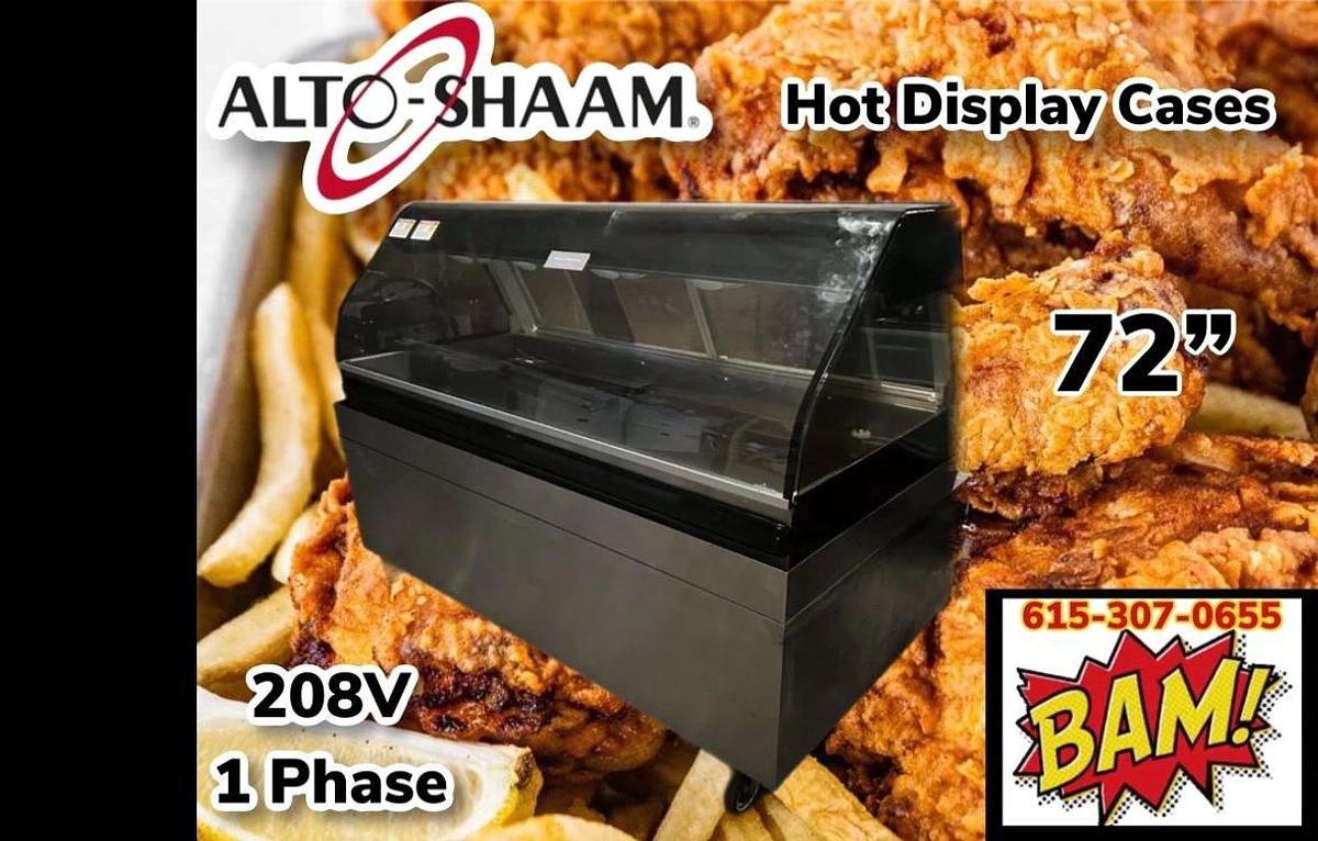 Used Used:Alto-Shaam ED2-72-BLK 72” Full Service Countertop Heated Display Case - (1) Shelf, 120/208-240v/1phUsed:Alto-Shaam ED2-72-BLK 72” Full Service Countertop Heated Display Case - (1) Shelf, 120/208-240v/1ph