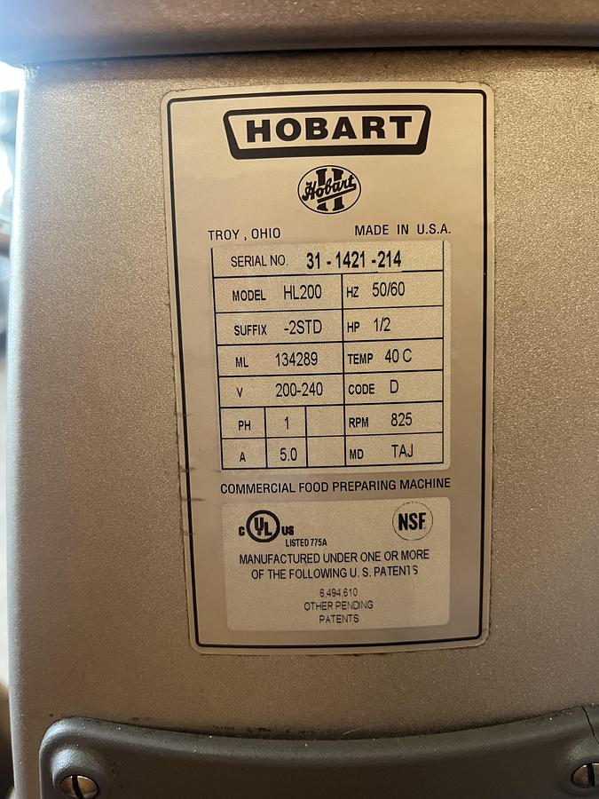 Used 60 Quart Commercial Dough Mixer with Removable Mixer Head