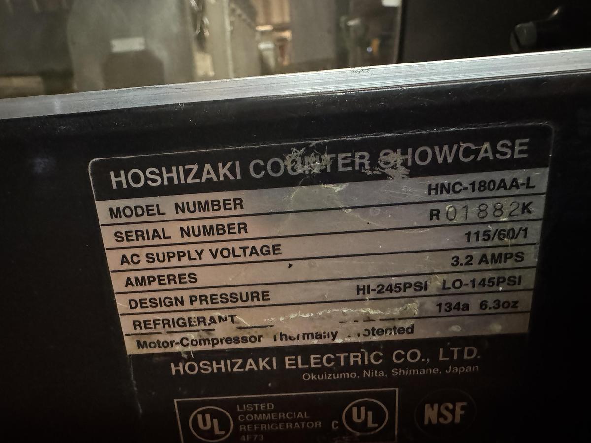 Used Hoshizaki HNC-180BA-L-SLH 70 Inch Refrigerated 110V- Right Side Compressor