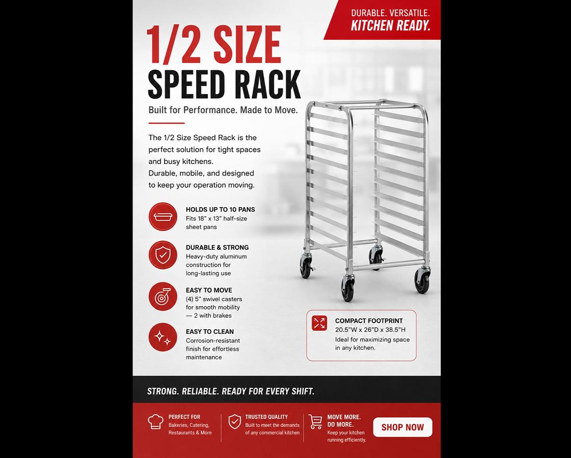 1/2 size speed rack